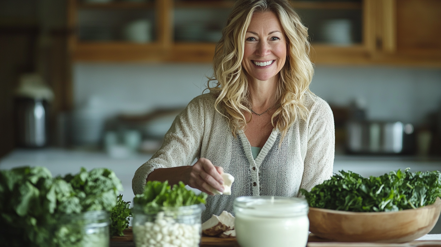 Диетолог консултира възрастна жена за здравословно хранене